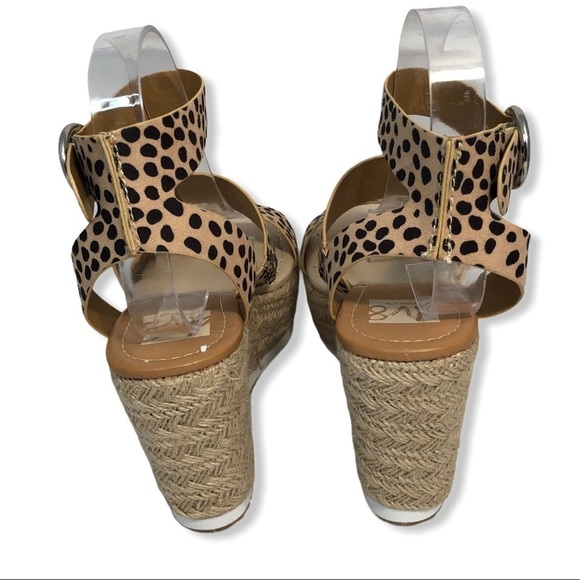 DV8 Cheetah Espadrille Wedge Sandals - Picture 5 of 8